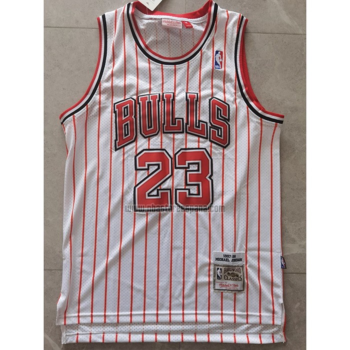Camiseta Chicago Bulls Michael Jordan NO 23 Reload Hardwood Classics Blanco